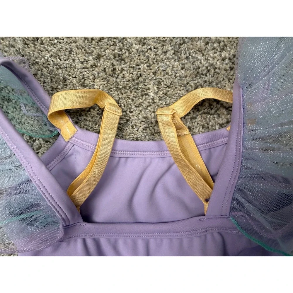 Tutu School Ballet Tutu Leotard 4/5 XS Purple Teal Glitter Sequin Dance Dress